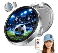 Lihsykds Accesorios portátiles para fanáticos del fútbol de la Copa del Mundo, insignia de ventilador inteligente HD de 1.85 pulgadas, pin digital Bluetooth, insignia electrónica de 7 colores con NFC