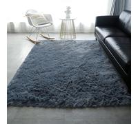 LIHUANE Alfombra Mullida 140 x 400 cm Minimalista, Natural Basic Alfombra Algodon Fácil Cuidado para Salón Dormitorio Baño Sofá Silla Cojín, Gris Oscuro