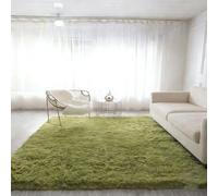 LIHUANE Alfombra Mullida 160 x 370 cm Minimalista, Natural Basic Alfombra Algodon Fácil Cuidado para Salón Dormitorio Baño Sofá Silla Cojín, Verde
