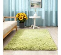 LIHUANE Alfombra Mullida 50 x 130 cm Antideslizantes y Lavable Alfombras Grandes Alfombra Pelo Largo Distintos Diseños y Tamaños para Dormitorio, Comedor, Pasillo y Habitación, Verde