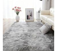 LIHUANE Alfombra Mullida 50 x 180 cm Antideslizante y Resistente Alfombra Muy Suave Fácil Cuidado para Dormitorio, Comedor, Pasillo, Interiores, Gris Claro
