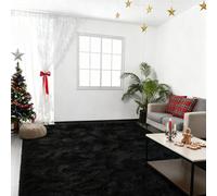 LIHUANE Alfombra Mullida 70 x 250 cm Minimalista, Natural Basic Alfombra Algodon Fácil Cuidado para Dormitorio, Comedor, Pasillo, Interiores, Negro