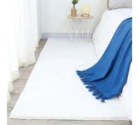 LIHUANE Alfombra Salón 115 x 190 cm Lavable hasta 30 Grados Suave para Salón a Pelo Corto Mullida de Pelo Corto para Dormitorio, Adulto, Niño, Alfombra de Noche, Blanco