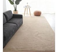 LIHUANE Alfombra Salón 2 x 4.9 m Antideslizante y Suave Suave para Salón a Pelo Corto Súper Aspecto de Piel para Dormitorio, Adulto, Niño, Alfombra de Noche, Camello