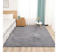 LIHUANE Alfombra Salón 210 x 390 cm Antideslizante y Suave Alfombra Salon Furry Mullida de Pelo Corto para Salón, Dormitorio, Adulto, Niño, de Noche, Gris