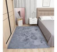 LIHUANE Alfombra Salón 70 x 170 cm Lavable y Antideslizante Suave para Salón a Pelo Corto Mullida de Pelo Corto para Dormitorio, Adulto, Niño, Alfombra de Noche, Gris