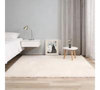 LIHUANE Alfombra Salón Pelo Corto 110 x 310 cm Antideslizante y Suave Suave para Salón a Pelo Corto Mullida de para Sala, Dormitorio, Cocina y Habitación Infantil, Blanquecino