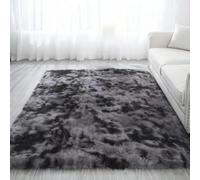LIHUANE Alfombras Pelo Largo Alfombra 50 x 100 cm Antideslizantes y Lavable Alfombra Grande Suave Fácil Cuidado para La Decoración de Salas de Estar y Dormitorios, Gris Oscuro