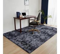 LIHUANE Basic Alfombra Algodon 240 x 250 cm Minimalista, Natural Alfombra Moderna y Mullida Opción Personalizable para La Decoración de Salas de Estar y Dormitorios, Gris Oscuro
