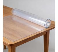 LIHUANE Protector Mesa Transparente 60 x 204 cm Impermeable Transparente Plástico Protector Mesa Lavable para Cocina, Exterior Están Disponibles, ángulo Recto