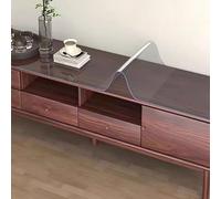 LIHUANE Protector Mesa Transparente 96 x 180 cm Cortable a Medida Mantel Transparente Mesa Antideslizante para Cocina, Comedor, Fiestas y Usos Diarios, ángulo Recto