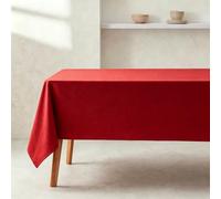 LIHUANE Rectangular Manteles 135 x 145 cm Antimanchas Lavable, Impermeable Exterior Mesa Durabilidad y Fácil Limpieza para Comedor, Cocina, Cumpleaños, Festivos, Fiesta, Picnic, Rojo