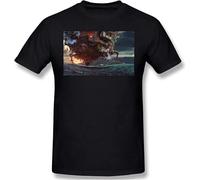 LII Seraph of The End Men's Comfortable Short Sleeve Shirts Crew Neck Personality Fashion T-Shirt Black