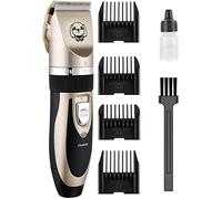 LIIAV Cortapelos for perros, kit profesional de aseo for mascotas, afeitadora recargable for mascotas, recortadora de pelo silenciosa inalámbrica for perros con 4 accesorios de peine y herramientas ad