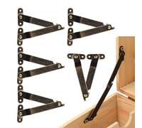 Liid Stay Hinge - 6 piezas Toy Box Hinges Soft Close | Plegables lids Stay Hinges, Softs Closes Support Hinger with Screws & Hex Key, Robust Swivel Function for Bench, Coffee Table, Wooden Cabinet