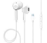 LIIGOU Auriculares in-ear compatibles con iPhone 14/13/12 y modelos | Auriculares estéreo HiFi con micrófono y control de volumen, compatible con Phone 14/13/12/SE/11/X/XS Max/XR/8/7 Pad