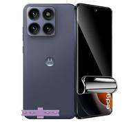 LiiLaa Protector de pantalla de hidrogel para Motorola Moto Edge 70 Fusion con ayuda de posicionamiento, 1 unidad de protector de pantalla de TPU suave antiespía, desbloqueo de huellas dactilares