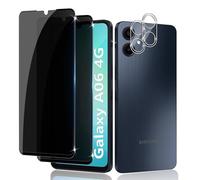 Liilaa Protector de Pantalla de Privacidad para Samsung Galaxy A06 4G, 2 Piezas Antiespia Cristal Vidrio Templado y 2 Piezas Protectore Cámara, Sin Burbujas alta Sensibilidad