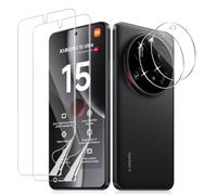 Liilaa Protector de Pantalla Hidrogel Transparente para Xiaomi Mi 15 Ultra, 2 Piezas Película de Hidrogel Flexible HD y 2 Piezas Protector de Lente de Cámara, Sin Burbujas alta Sensibilidad