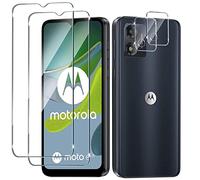 Liilaa Protector de Pantalla para Motorola Moto E13, 2 Piezas Cristal Templado y 2 Piezas Protector de Lente de Cámara, Anti Arañazos Dureza 9H Vidrio Templado
