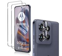 Liilaa Protector de Pantalla para Motorola Moto Edge 50 Neo Set, 2 Piezas Cristal Templado y 1 Set Protector de Individuales Lente de Cámara, Anti Arañazos Dureza 9H Vidrio Templado