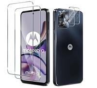 Liilaa Protector de Pantalla para Motorola Moto G13 / G23, 2 Piezas Cristal Templado y 2 Piezas Protector de Lente de Cámara, Anti Arañazos Dureza 9H Vidrio Templado