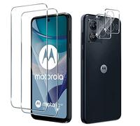 Liilaa Protector de Pantalla para Motorola Moto G53, 2 Piezas Cristal Templado y 2 Piezas Protector de Lente de Cámara, Anti Arañazos Dureza 9H Vidrio Templado