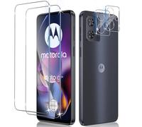 Liilaa Protector de Pantalla para Motorola Moto G54 5G / Moto G64 5G, 2 Piezas Cristal Templado y 2 Piezas Protector de Lente de Cámara, Anti Arañazos Dureza 9H Vidrio Templado