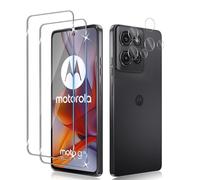 Liilaa Protector de Pantalla para Motorola Moto G75 5G, 2 Piezas Cristal Templado y 2 Piezas Protector de Lente de Cámara, Anti Arañazos Dureza 9H Vidrio Templado