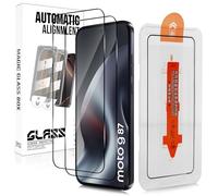 LiiLaa Protector de pantalla para Motorola Moto G87/G77/G67 para cristal templado, [instalación automática] [pantalla completa] dureza 9H, cristal templado, resistente a los arañazos, antihuellas