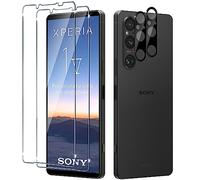 Liilaa Protector de Pantalla para Sony Xperia 1 V, 2 Piezas Cristal Templado y 2 Piezas Protector de Lente de Cámara, Anti Arañazos Dureza 9H Vidrio Templado