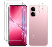 Liilaa Protector de Pantalla para VIVO V60 Lite 4G/5G, 2 Piezas Cristal Templado y 2 Piezas Protector de Lente de Cámara, Anti Arañazos Dureza 9H Vidrio Templado