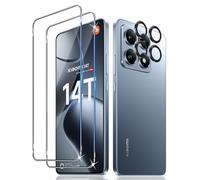 Liilaa Protector de Pantalla para Xiaomi Mi 14T 5G, 2 Piezas Cristal Templado y 1 Juego Protector de Individuales Lente de Cámara, Anti Arañazos Dureza 9H Vidrio Templado