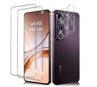 Liilaa Vetro Temperato per Vivo V50 Lite 4G/5G, 2 Pezzi Pellicola Protettiva e 2 Pezzi Pellicola Fotocamera, Durezza 9H Anti Graffio Schermo Vetro Protettivo