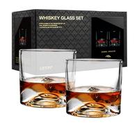 LIITON Denali Vasos de Whiskey Set de 2, 230ml Clear