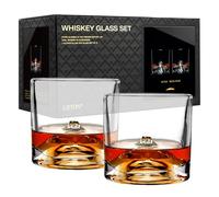 LIITON Fuji Vasos de Whiskey Set de 2, 280ml Clear