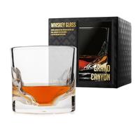 LIITON Grand Canyon - Vaso de whisky (1 paquete, congelable, cristal antiguo, cócteles, bourbon, whisky escocés con 1 libra de cristal congelado)