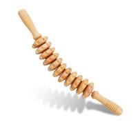 Liitrton Herramientas de masaje Fasci para terapia de madera, rodillo de masaje de madera curvado, reducción de celulitis y tensión muscular (madera)