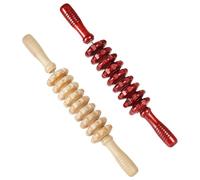 Liitrton Rodillo de masaje manual para fascia de madera, puntos de activación para liberar celulitis dolor muscular (2 unidades)
