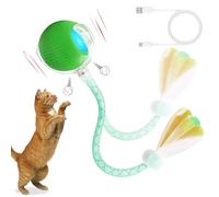 liiyiela Bola interactiva - Pelota de juguete interactiva para gatos de interior con cola de malla elástica, juguete automático para gatos aburridos de interior