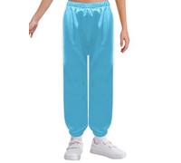 LiiYii Niños Niños Marcial Artes Pantalones De Chándal Deportes Tai Chi Wushu Sudaderas Pantalones Deportivos Entrenamiento Correr Sportswear, Azul claro A, 11-12 años