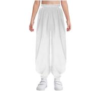 LiiYii Niños Niños Marcial Artes Pantalones De Chándal Deportes Tai Chi Wushu Sudaderas Pantalones Deportivos Entrenamiento Correr Sportswear, blanco, 7-8 años