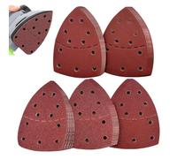 Lija para Muebles de Madera,Almohadillas de Lijado de Diferentes Tipos | Almohadillas Abrasivas Triangulares con 11 Agujeros para Pulido de Metal de Precisión, Renovación de Madera y Reparación de