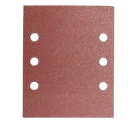 Lija recambio - lija de velcro 114x140 mm, con agujeros, grano 80, pack de 10 piezas, ideal para acabados en madera y superficies lisas.