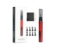 Lijadora alternativa, bolígrafo de lijado de carga rápida USB con 8 cabezales de lijado, papel de lija autoadhesivo, malla precortada, 134 piezas (ESA)