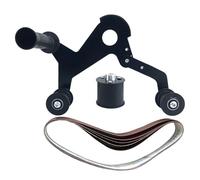 Lijadora angular: fijación de adaptador de correa, herramienta de lijado de tubos de madera | Pulidora de mango ergonómico, portátil y versátil, para carpintería, acabado de superficies, él