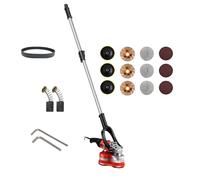 Lijadora Cemento Tres Cabezas Eléctrica Portátil Con Velocidad Regulable Para Renovación, Lijado y Pulido Profesional(With pole)