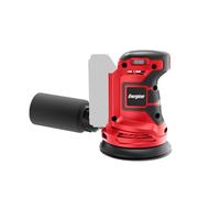 Lijadora circular inalámbrica Energizer de 20 V: 10 000 rpm, 6 velocidades, almohadilla de 125 mm, bolsa recolectora. Accesorios incluidos. Batería no incluida.