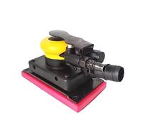 Lijadora de aire al vacío rectangular de 8 orificios, amoladora seca orbital neumática excéntrica de 6000 RPM y 5 mm for lijado automático de masilla de madera