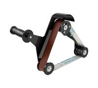 Lijadora de banda con amoladora angular: lijadora de acero inoxidable, de tubos de madera, herramienta de eliminación de óxido | Accesorio de molienda con mango ergonómico para desbarbar, pul